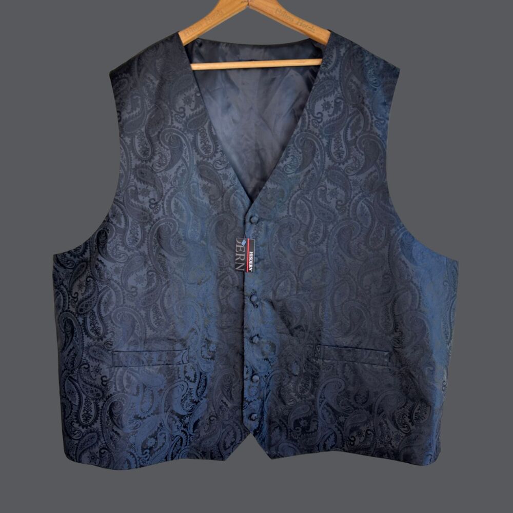 Hisdern Paisley Print Big and Tall Vest NWT